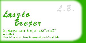 laszlo brejer business card